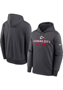 Nike Kansas City Chiefs Mens Anthracite Therma Hood