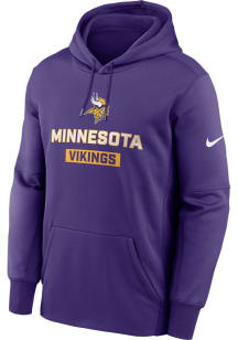 Nike Minnesota Vikings Mens Purple Therma Hood