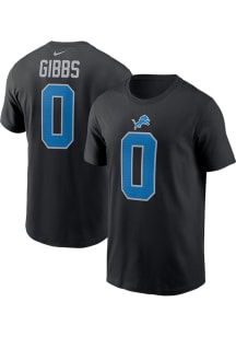 Jahmyr Gibbs Detroit Lions Black Alt Short Sleeve Player T Shirt
