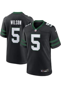 Garrett Wilson  Nike New York Jets Black Alt Game Football Jersey