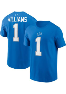 Jameson Williams Detroit Lions Blue Home Short Sleeve Player T Shirt