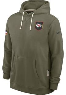 Nike Kansas City Chiefs Mens Green Salute to Service Long Sleeve Hoodie
