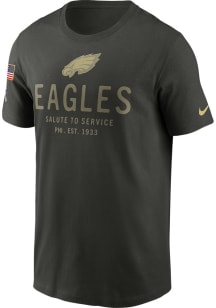 Nike Philadelphia Eagles Olive Salute to Service Short Sleeve T Shirt