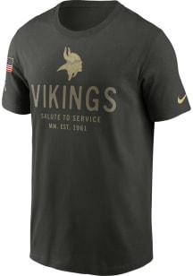 Nike Minnesota Vikings Green Salute to Service Short Sleeve T Shirt