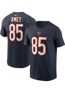 Cole Kmet Chicago Bears Navy Blue Home FUSE Short Sleeve Player T Shirt
