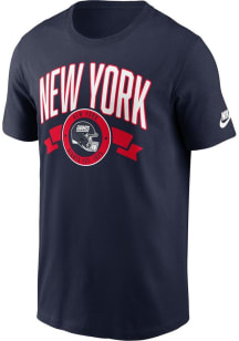 Nike New York Giants Navy Blue Rewind Front and Back Hit Short Sleeve T Shirt