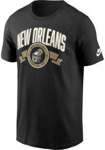 Nike New Orleans Saints Black Rewind Front and Back Hit Short Sleeve T Shirt