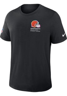 Nike Cleveland Browns Black Crucial Catch Short Sleeve Fashion T Shirt