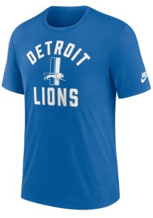 Nike Detroit Lions Blue Rewind Triblend Short Sleeve Fashion T Shirt