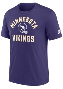 Nike Minnesota Vikings Purple Rewind Triblend Short Sleeve Fashion T Shirt