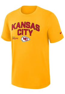 Nike Kansas City Chiefs Gold Primetime Slub Short Sleeve Fashion T Shirt