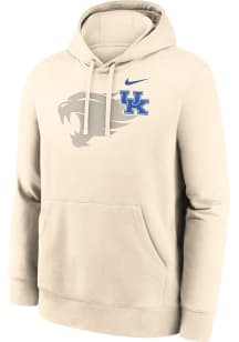 Nike Kentucky Wildcats Mens Natural Club Fleece Long Sleeve Hoodie