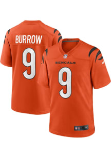 Joe Burrow  Nike Cincinnati Bengals Orange Alternate Game Football Jersey