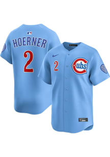 Nico Hoerner Nike Chicago Cubs Mens Light Blue Alt Limited Baseball Jersey
