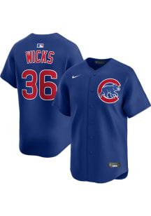 Jordan Wicks Nike Chicago Cubs Mens Blue Alt Limited Baseball Jersey