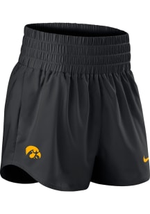Nike Iowa Hawkeyes Womens Black High Rise Shorts