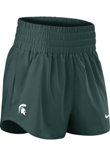 Nike Michigan State Spartans Womens Green High Rise Shorts