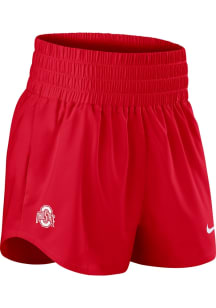 Nike Ohio State Buckeyes Womens Red High Rise Shorts