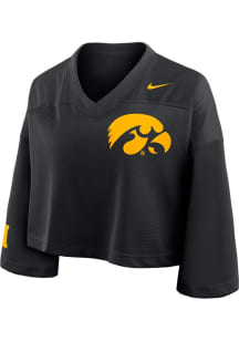 Iowa Hawkeyes Womens Nike Crop Fashion Football Jersey - Black