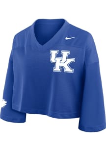 Kentucky Wildcats Womens Nike Crop Fashion Football Jersey - Blue