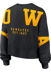 Nike Iowa Hawkeyes Womens Black Phoenix Crew Sweatshirt