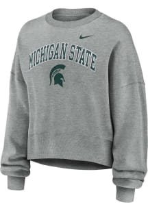Nike Michigan State Spartans Womens Grey Phoenix Crew Sweatshirt