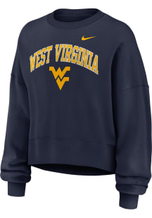 Nike West Virginia Mountaineers Womens Navy Blue Phoenix Crew Sweatshirt