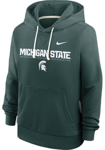 Nike Michigan State Spartans Womens Green Sideline Hooded Sweatshirt