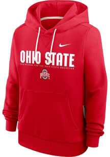 Nike Ohio State Buckeyes Womens Red Sideline Hooded Sweatshirt