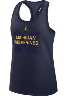 Nike Michigan Wolverines Womens Blue Racerback Tank Top