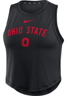 Nike Ohio State Buckeyes Womens Black Crop Tank Top