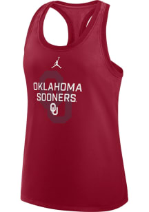 Nike Oklahoma Sooners Womens Crimson Racerback Tank Top