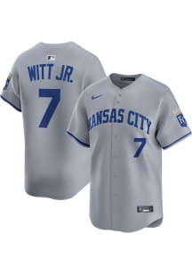 Bobby Witt Jr Nike Kansas City Royals Mens Grey Road Limited Baseball Jersey