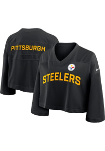 Pittsburgh Steelers Womens Nike Jersey Fashion Football Jersey - Black