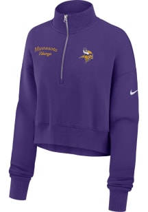 Nike Minnesota Vikings Womens Purple Phoenix Qtr Zip