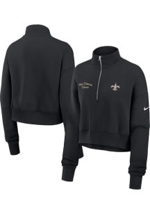 Nike New Orleans Saints Womens Black Phoenix Qtr Zip