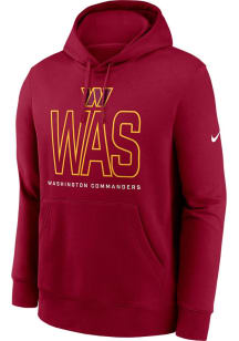 Nike Washington Commanders Mens Maroon Club Long Sleeve Hoodie