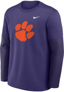 Nike Clemson Tigers Purple Midweight Coach Long Sleeve T-Shirt