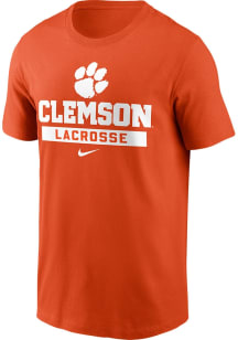 Nike Clemson Tigers Orange Lacrosse Short Sleeve T Shirt