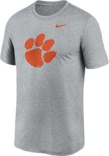 Nike Clemson Tigers Grey Legend Primary Logo Short Sleeve T Shirt