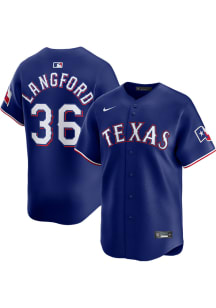 Wyatt Langford Nike Texas Rangers Mens Blue Alt Limited Baseball Jersey