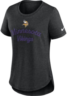 Nike Minnesota Vikings Womens Black Triblend Short Sleeve T-Shirt