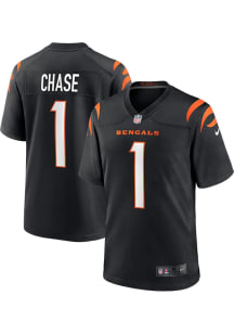 Ja'Marr Chase  Nike Cincinnati Bengals Black Home Game Football Jersey