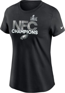 Nike Philadelphia Eagles Womens Black 2024 Conference Champs Supplemental Short Sleeve T-Shirt