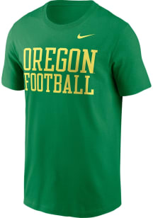 Nike Oregon Ducks Green Football Stacked Football Short Sleeve T Shirt