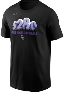 Nike Colorado Rockies Black Mile High Baseball Short Sleeve T Shirt