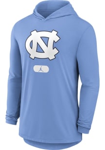 Nike North Carolina Tar Heels Mens Light Blue Primary Logo LW Long Sleeve Lightweight Hoodie