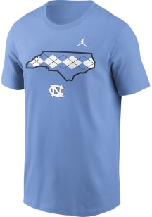 Nike North Carolina Tar Heels Light Blue Jordan Argyl State Short Sleeve T Shirt