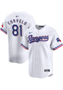 Luis Curvelo Nike Texas Rangers Mens White Home 2024 Limited Baseball Jersey