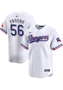 Justin Foscue Nike Texas Rangers Mens White Home 2024 Limited Baseball Jersey